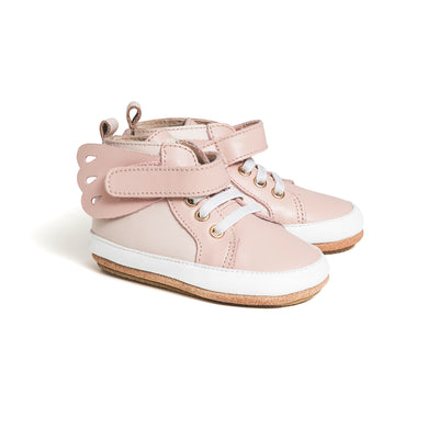 Butterfly hi-top shoe in pink