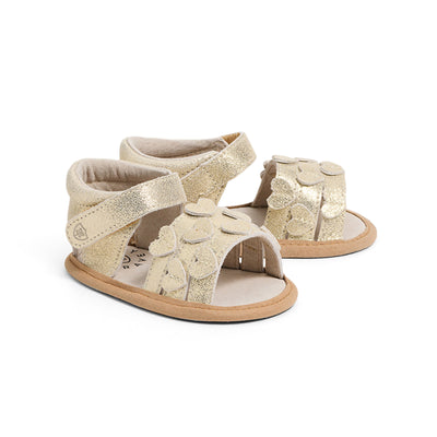 HEARTS SANDAL Gold Sparkle