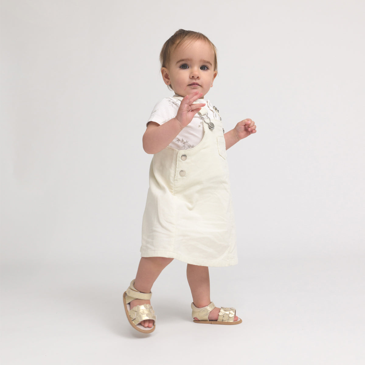 HEARTS SANDAL Gold Sparkle
