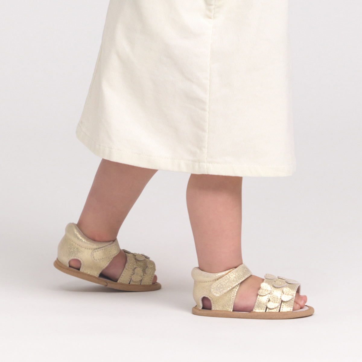 HEARTS SANDAL Gold Sparkle
