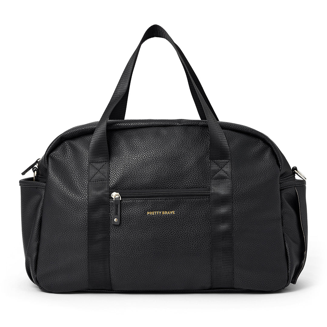 STELLA BABY BAG Black Pebbled