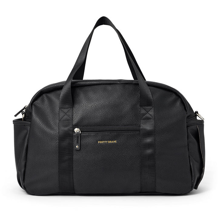 STELLA BABY BAG Black Pebbled