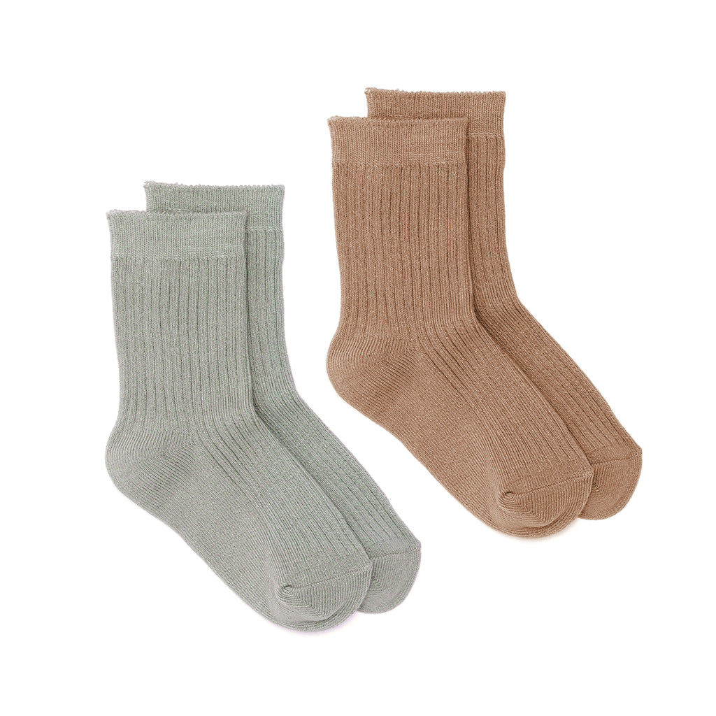 Pretty Brave 2 Pack Jordan Socks Sage Tan PRETTY BRAVE NZ