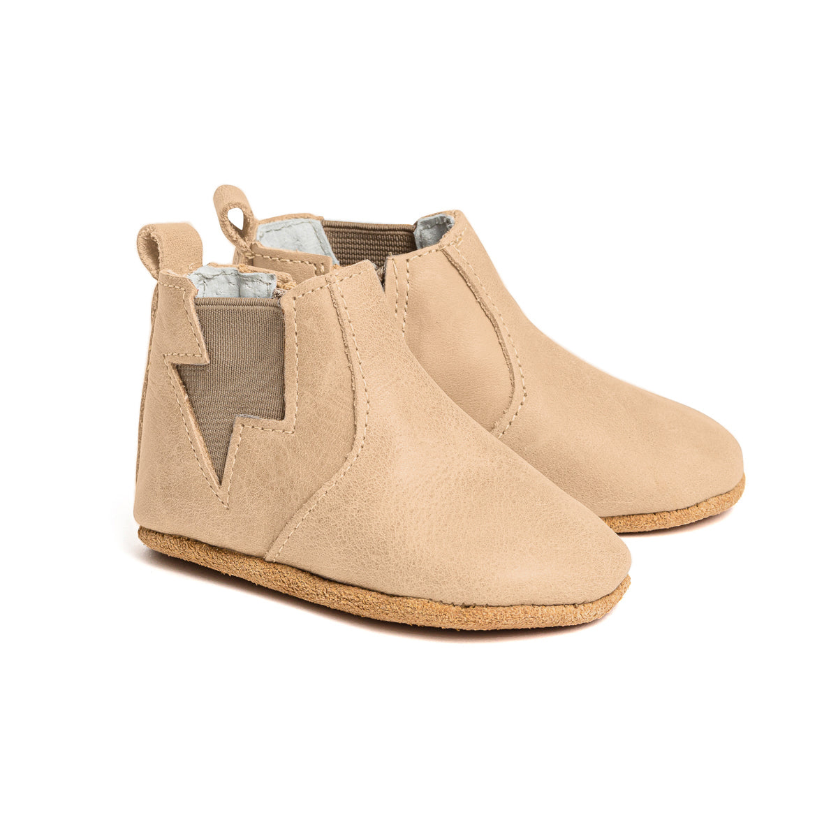 Pair of baby electric boot in colour sand