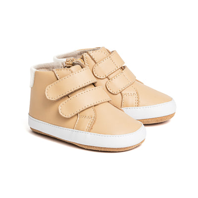 Butterfly hi-top shoe in camel