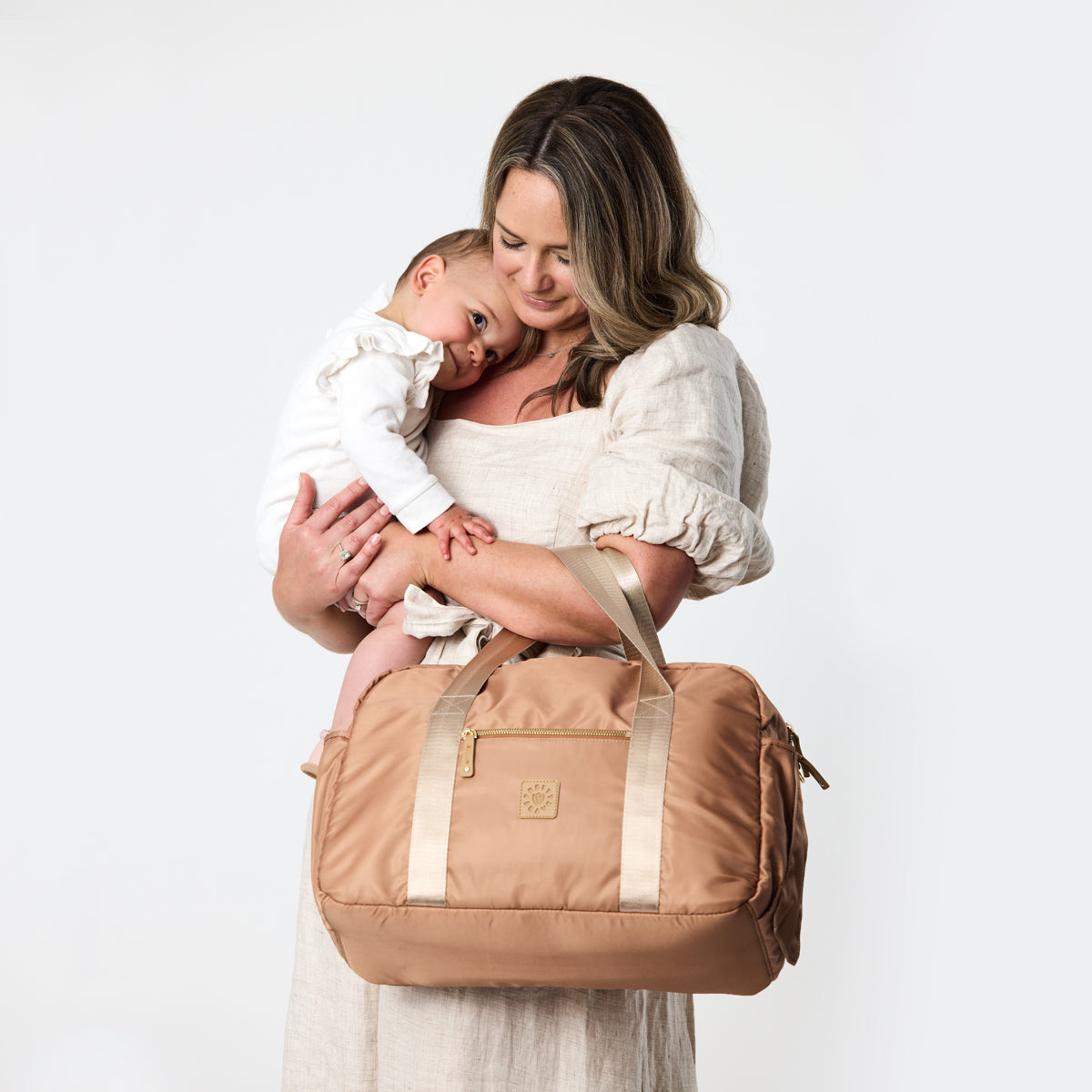 STELLA BABY BAG Caramel//Cream