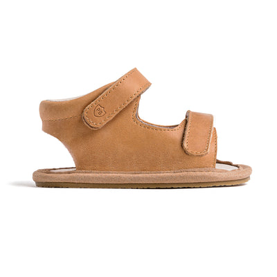 Side view of baby sandals in sierra colour