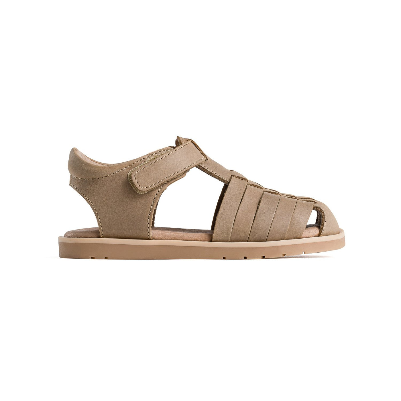 Side view of Frankie sandals in colour Tan